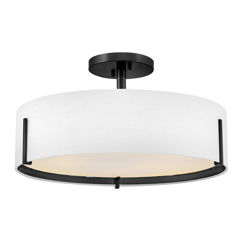 Hinkley Halle Semi Flush Mount, Black