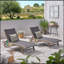 CHAISE Longe avec plateau escamotable