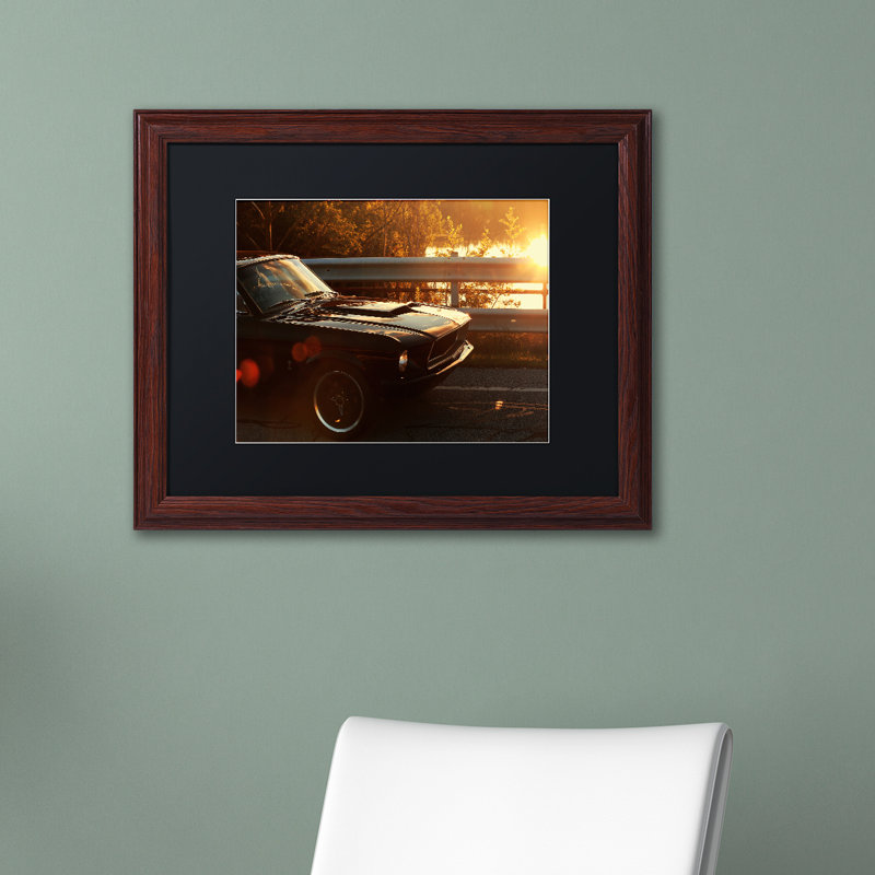 «Joden 67 Mustang» par Jason Shaffer, reproduction de photo encadrée, H 16 po x l 20 po x P 0,5 po, Noir, Brun