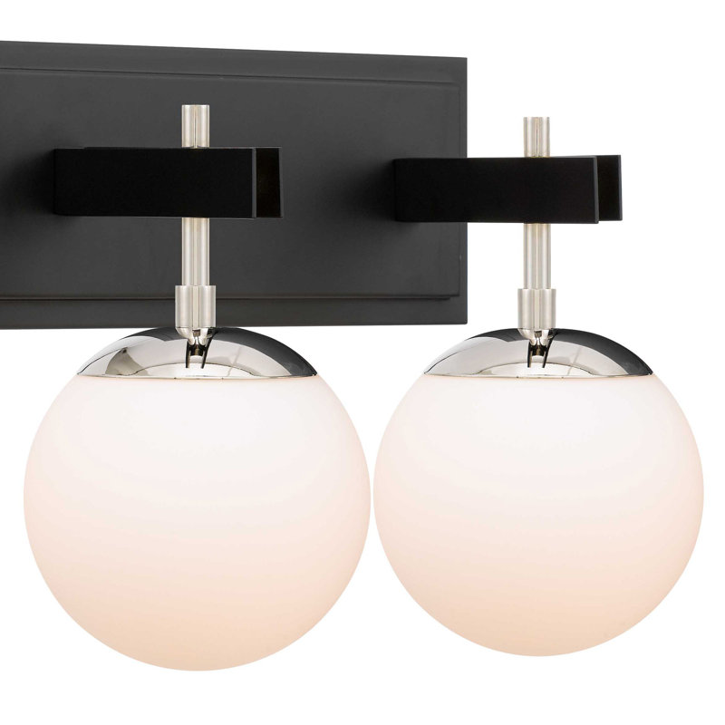 Éclairage pour salle de bain 3 lumières Allie, noir / nickel poli, Noir / nickel poli