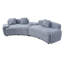 Canapé modulaire incurvé moderne avec coussins décoratifs damassés Modern-124954226