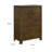 Suli Tall Dresser Chest, 5 Drawers Metal Handles, Brown Mindy Veneer