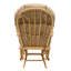 Fauteuil oscillant et repose-pieds Rehan, microfibre taupe et finition chêne naturel
