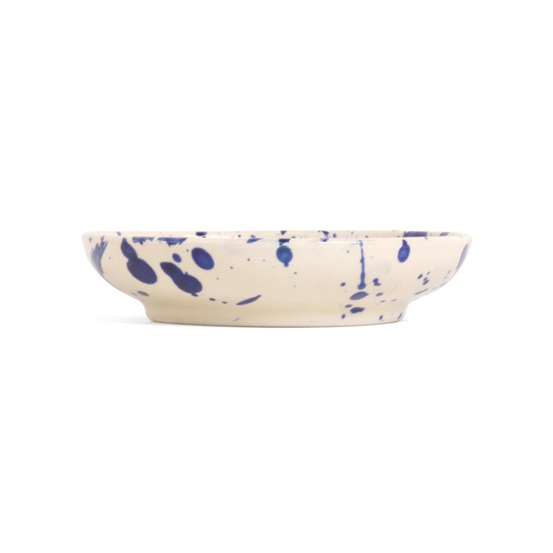 Blue Splatter Tapas Dish