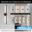 Appliques murales rechargeables à DEL 31 po avec télécommande Jaiman (ensemble de 2)-1790508245