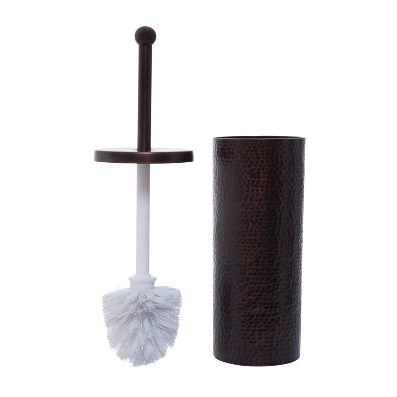 Strout Free-Standing Toilet Brush and Holder, Dark Bronze