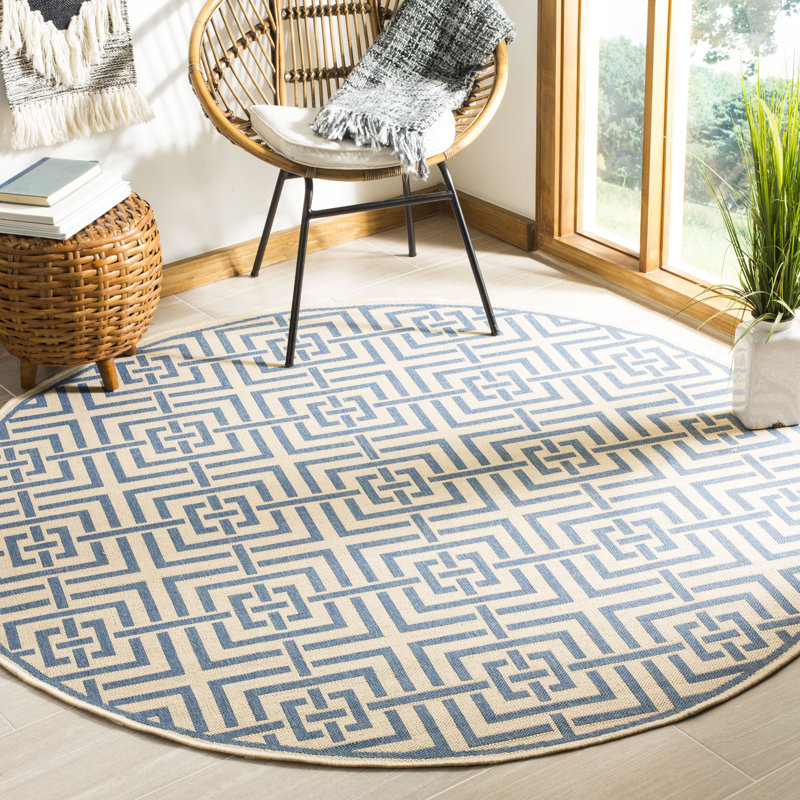 Tapis d'intérieur / extérieur Derric 100, Rond 6 pi 7 po