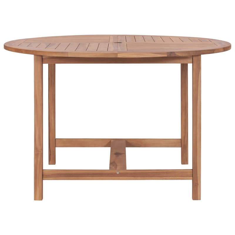 Hannedore Round Teak Outdoor Dining Table , 110cm cm W 110cm cm D, 75cm H x 110cm W x 110cm D