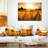 Wheat Field at Sunset Panorama - Landscape Printed Throw Pillow