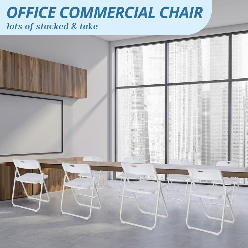 Plastic Folding Chairs, White