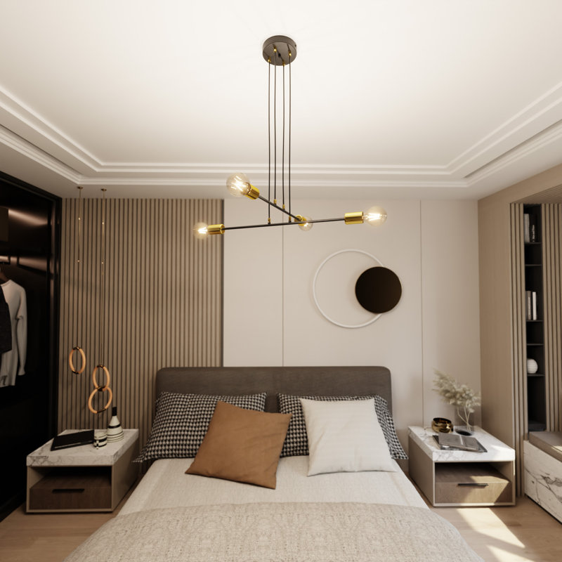 Muniz 4 - Light Cluster Pendant, Black