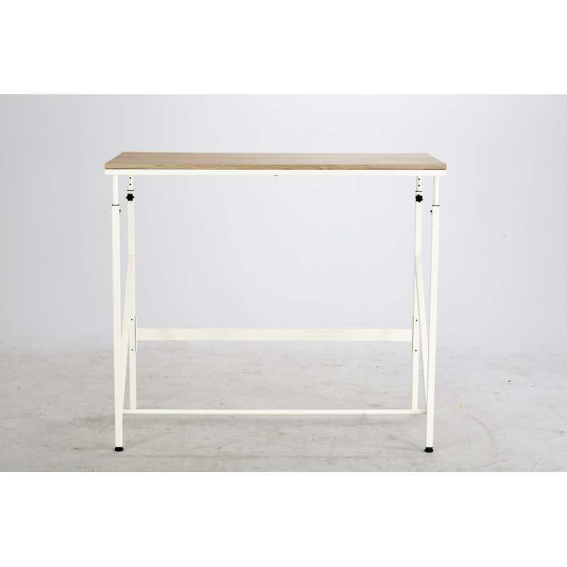 Bureau debout réglable en hauteur Elevate, Hêtre / blanc