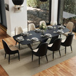 Hurless Modern Contemporary Upholstered Dining Chairs, High Back Armchairs