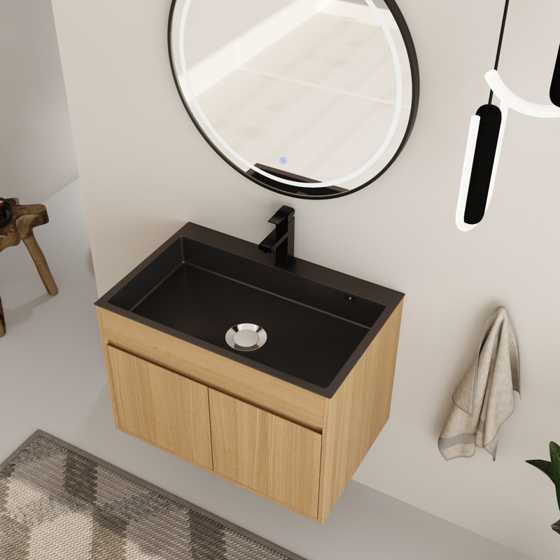 Meuble-lavabo simple 28 po avec comptoir en acier inoxydable 28 po