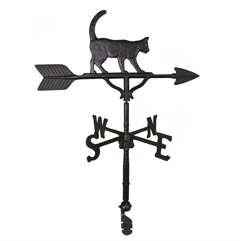 Tain 32'' H Animals Weathervane, Black