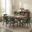 Ensemble de 4 chaises d'appoint rembourrées en chenille avec pieds en bois massif pour salle à manger-294709557