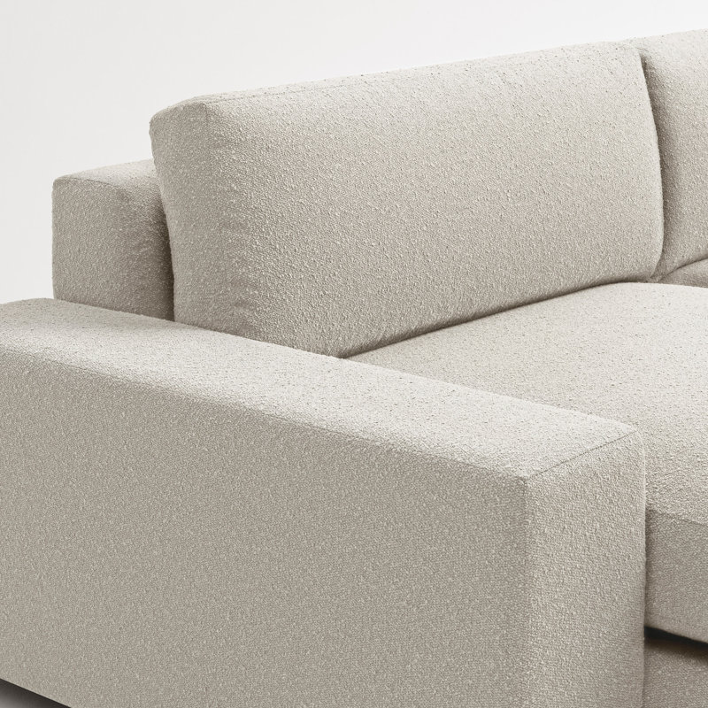 Esker Chaise Sectional, Kelso Blue Polyester, Left Hand Facing