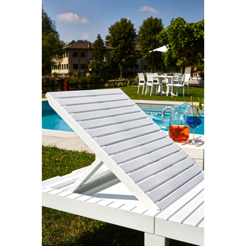 Donatella 78cm Long Reclining Single Chaise, White