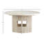 54" Elm Solid Wood Pedestal Dining Table
