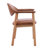 Auberkonos Mid-Century Modern Upholstered Dining Armchairs with Curved Back and Rubberwood Frame-1980318059