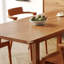 Table de salle à manger rectangulaire en bois massif beige-1088612123