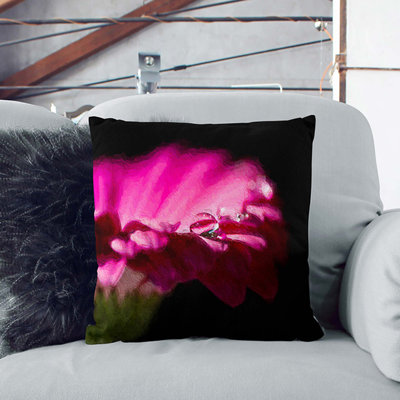Pink Gerbera Flower Cushion with Filling