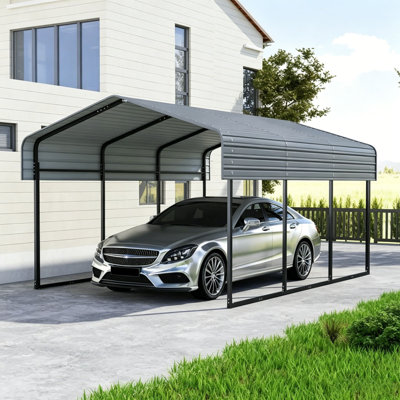 Abri de voiture robuste en métal avec structure renforcée, abri imperméable pour une utilisation toute l'année