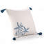  Coussin décoratif étoile de mer 20 "bleu et blanc cassé