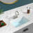 Sarlai 21" x 13'' White Ceramic Rectangular Undermount Bathroom Sink with Overflow