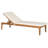 Outdoor Acacia Solid Wood Single chaise with Cushions-33394032