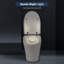 Toilette intelligente à siège chauffant, toilette monobloc avec chasse d'eau automatique, capteur de pied bleu nuit, commande à bouton, chasse d'eau en cas de panne de courant, couvercle à fermeture en douceur, siège de salle de bain blanc, fonction 