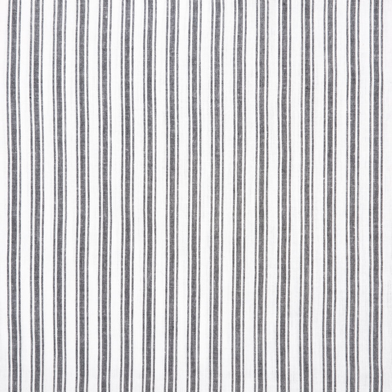 Black and White Cotton Ruffled Ticking Stripe Pillow 14x22