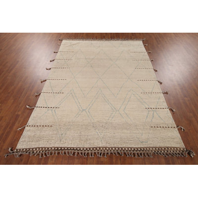 Tapis oriental marocain en laine 8 x 11
