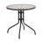 28'' Round Metal Table with Rattan Edging and 2 Rattan Stack Chairs-374904535