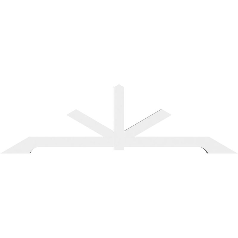 Vanguard Architectural Grade PVC Gable Bracket, 28" H x 96" W (Pitch: 7/12), 4" D x 4" F