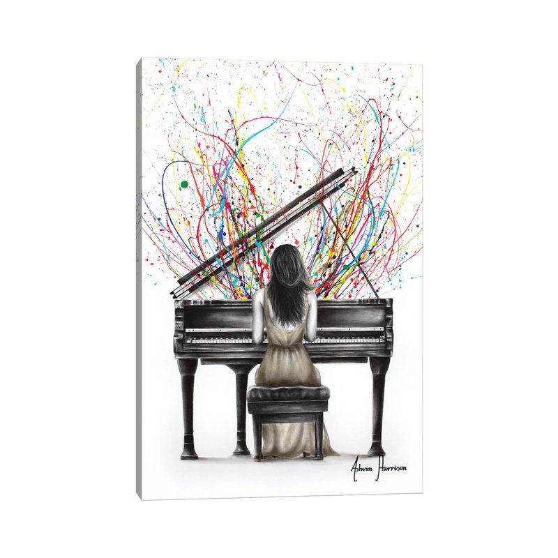 Estampe numérique sur toile Grand Piano, H 18 po x l 12 po