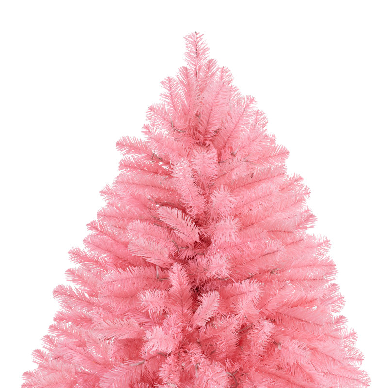 Arbre de Noël artificiel rose pré-éclairé, 4,5 pi