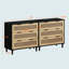 Armoire de rangement en rotin 3 tiroirs-1977623268
