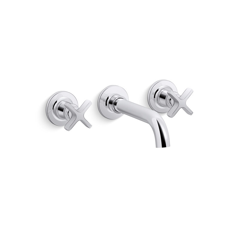 Garniture de robinet de salle de bain mural Castia by Studio McGee 1,2 gallons par minute, Chrome poli