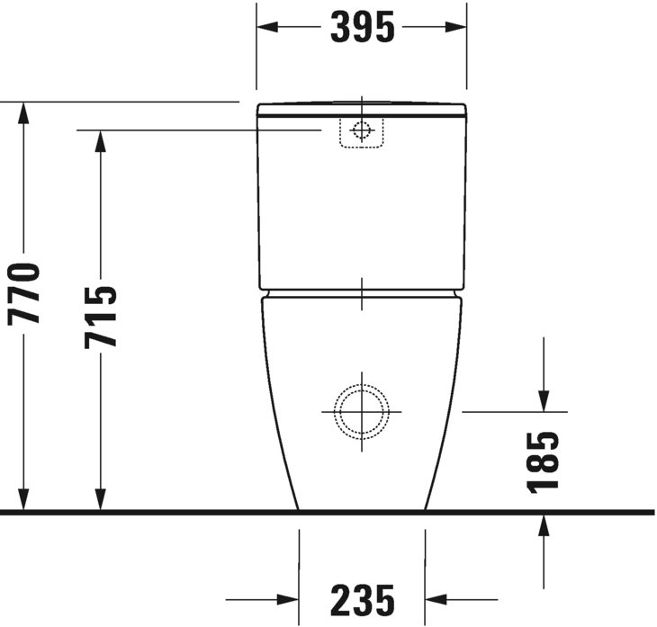 Me by Starck 1.28 GPF (Water Efficient) Elongated Two-Piece Toilet (Seat and Tank Not Included)