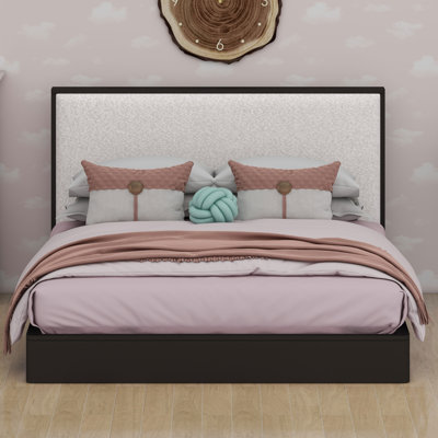 Upholstered Platform Bed Frame with Headboard