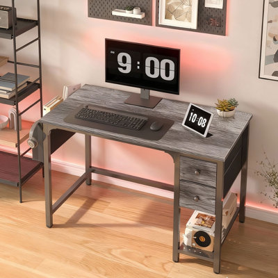 Shamauri Computer Desk with Drawers Writing Desk Gaming Desk