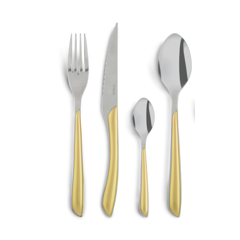 Amefa ECLAT 18/0 Stainless Steel Cutlery Set 16 Piece for 4 People, Gold