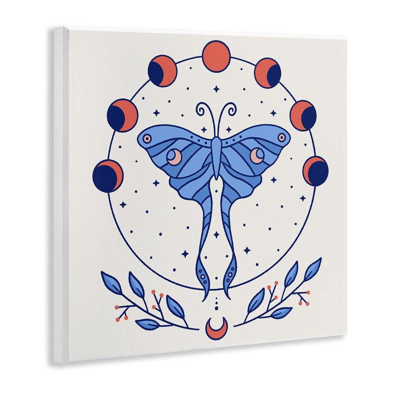 «Celestial Luna Moth», art mural sur plaque par Ahmad Idiss Hussein