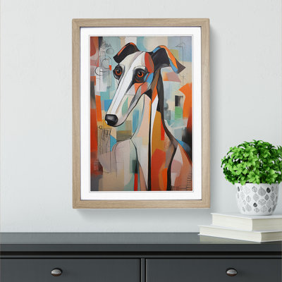 Whippet Abstract - Framed Print