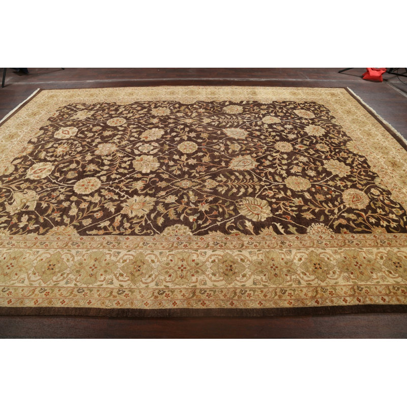 One-of-a-Kind 9'10" X 13'3" New Age Wool Area Rug in Brown