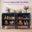 Meuble d'appoint de 80 cm avec tablette réglable, buffet de rangement vintage pour salon-42232929