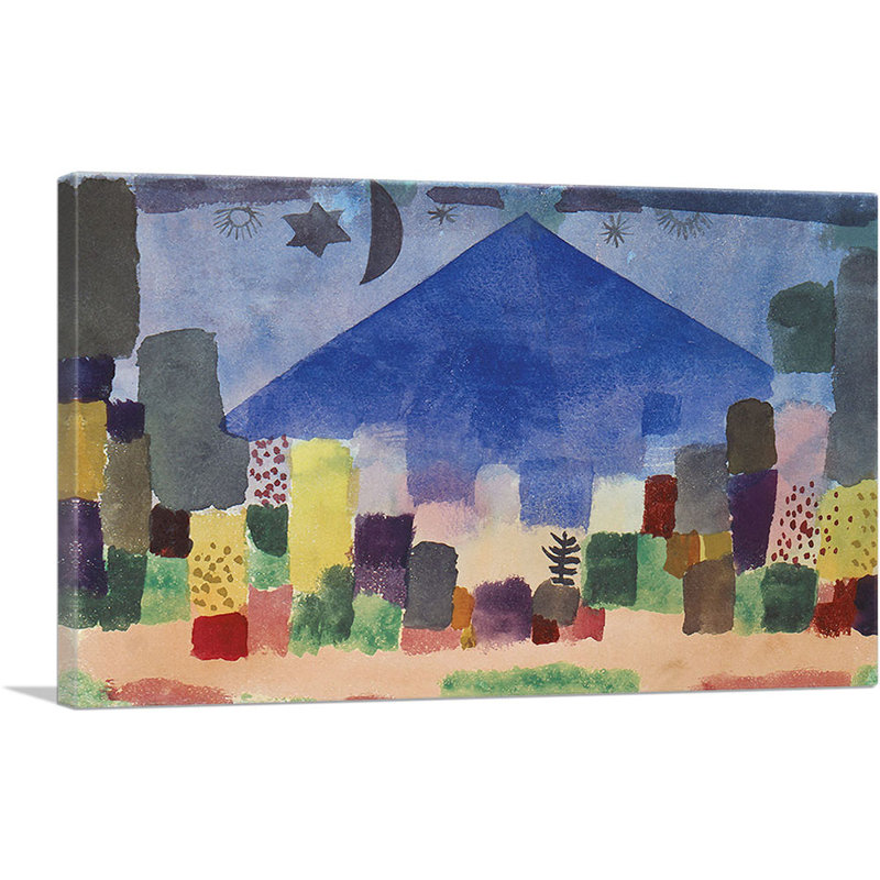 «Egyptian Night 1915» par Paul Klee - reproduction d'art sur toile tendue, H 12 po x l 18 po x 1,5 po