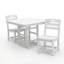 Ensemble de salle à manger d'extérieur en PEHD, 37,8 po Table carrée avec 2 chaises, ensemble bistro 3 pièces toutes saisons-1091162195