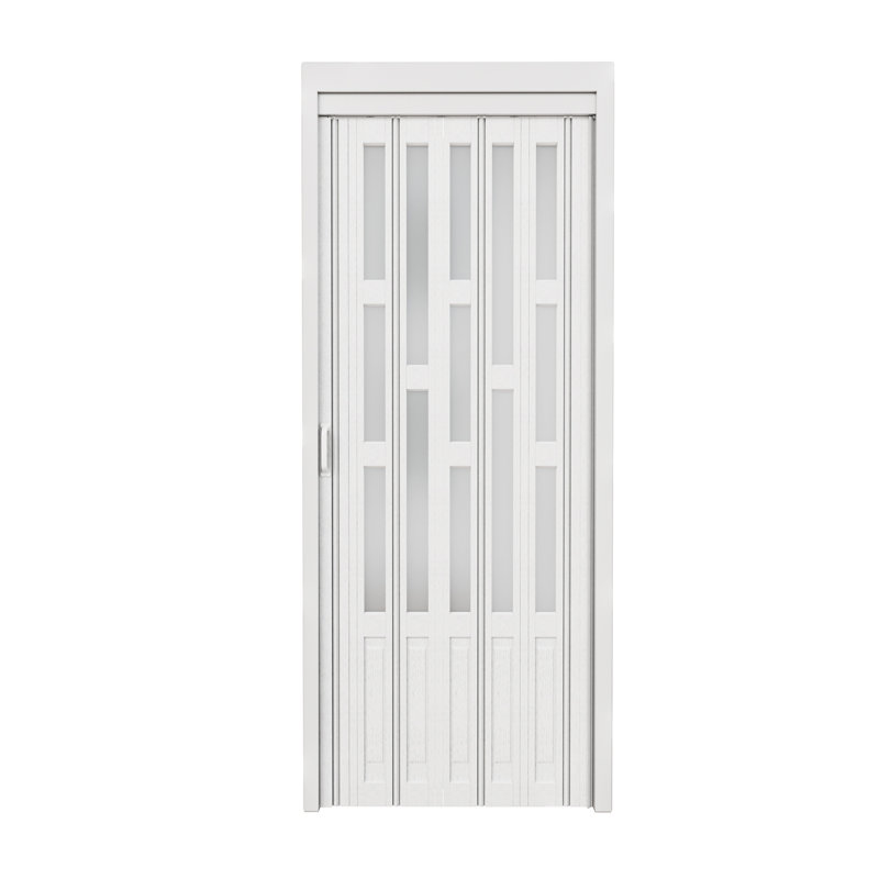 Win Stellar 38 in. W x 80 in. H Low-Gloss Accordion Door with Knob / Lever